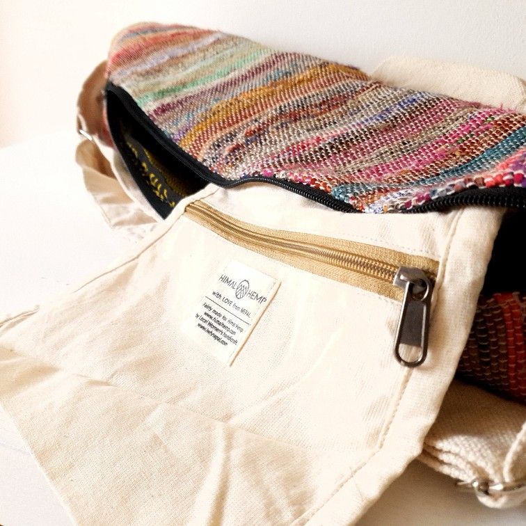 Yoga-Tasche aus wildem Hanf oder Recycle-Sari