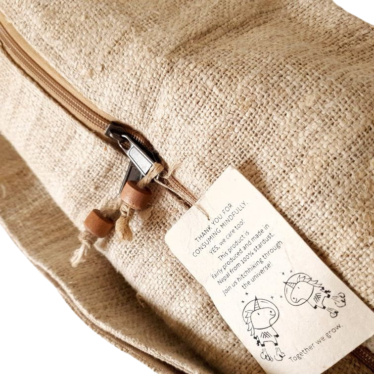 Yoga-Tasche aus wildem Hanf oder Recycle-Sari