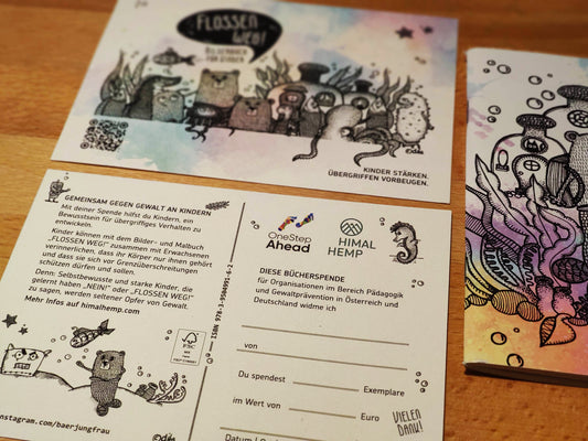 Spende 6 FLOSSEN WEG! Hefte an 2 Organisationen