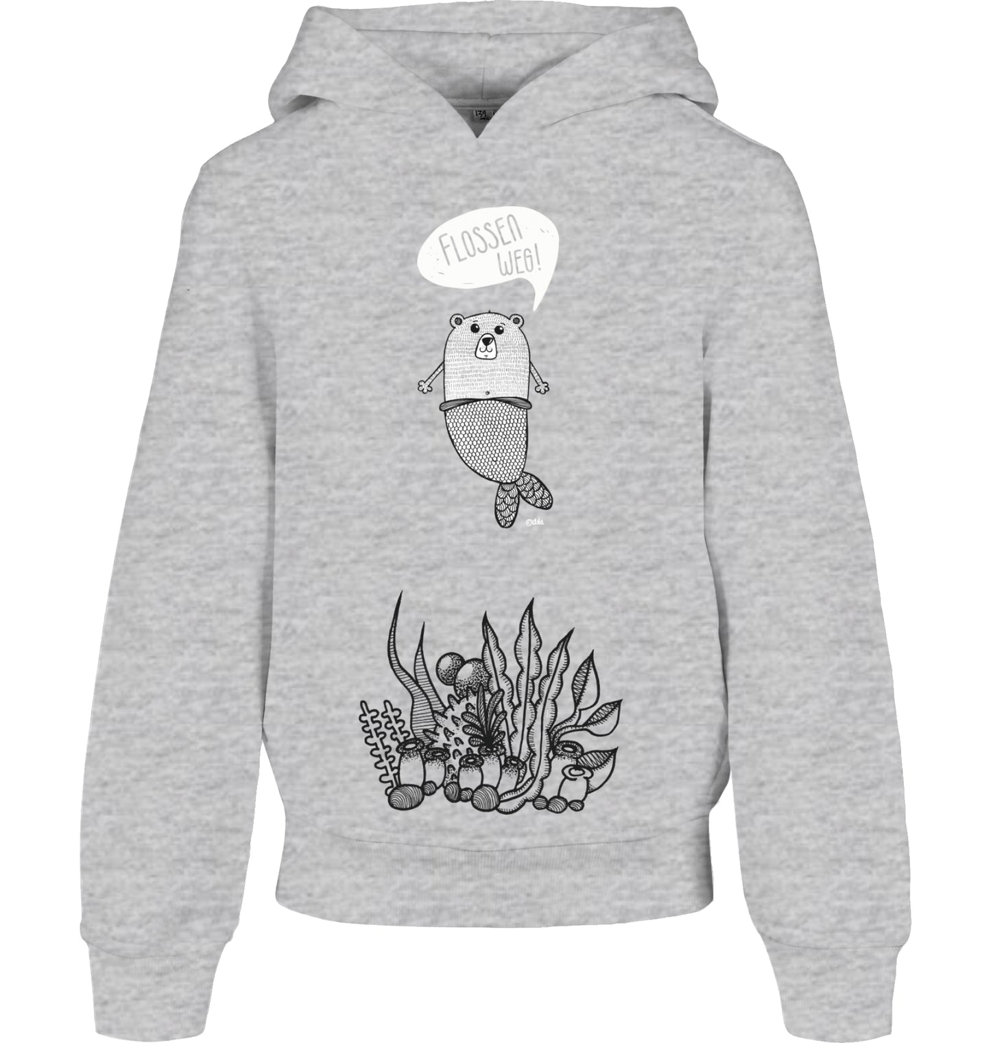 Kids´ Bio Hoodie mit Bauchtasche | FLOSSEN WEG | Neutral