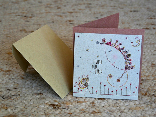 Artbubbles Graspapier Grußkarte + Faltkarte