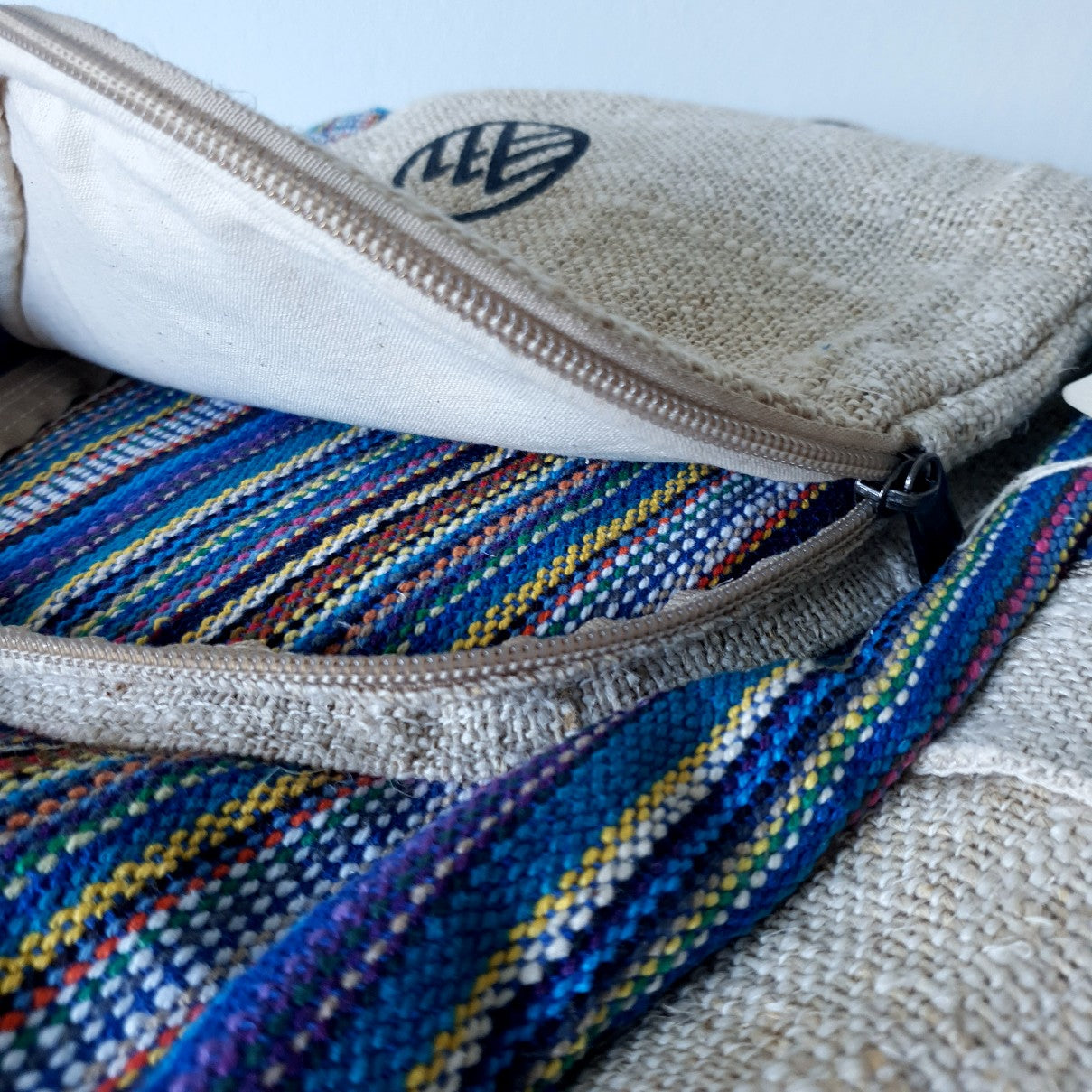 HH Rucksack RAMRI – Hanfrucksack nachhaltig aus Nepal-blau-fabric