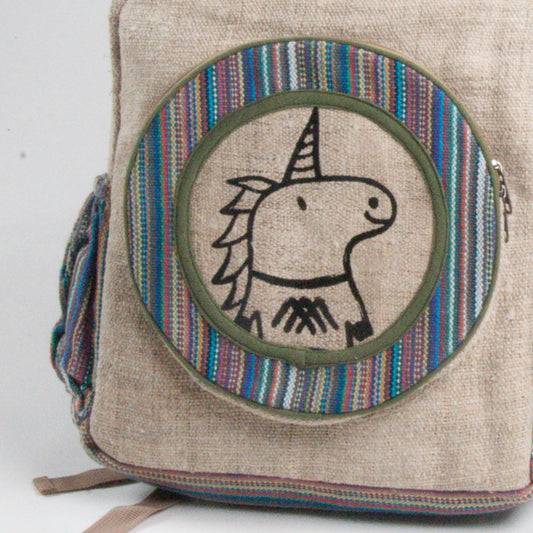 Einhorn-Rucksack BULL`S EYE (Backpack Big) aus Hanf von Himal Hemp