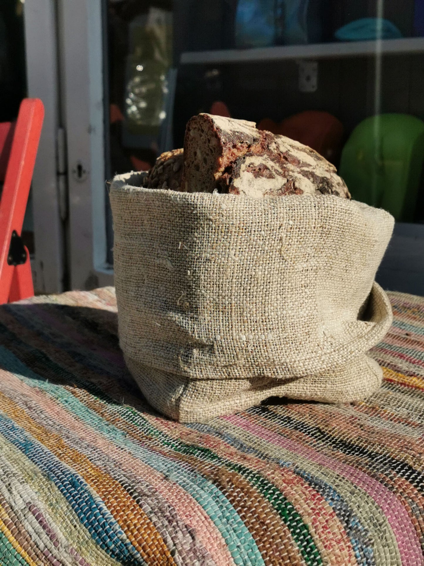 Textiler Brotkorb | Brotbeutel aus wildem Hanf | Brotkörbchen von Himal Hemp