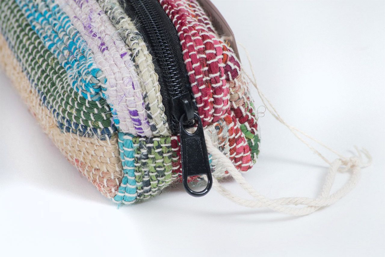 Federpenal/Federtasche aus Recycle-Sari | fair produziert in Nepal