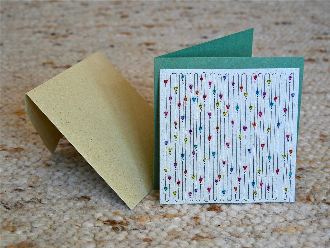 Artbubbles Graspapier Grußkarte + Faltkarte