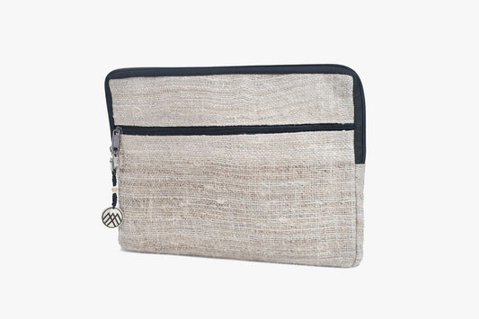 Laptop Sleeve HANF mit Recycle-Sari Innenseite 13 14 15 Zoll (Laptoptasche)