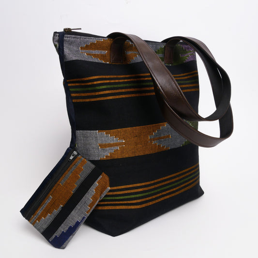 HH Shopper/Tasche aus Dhaka-Stoffen (Tote Bag) von Himal Hemp