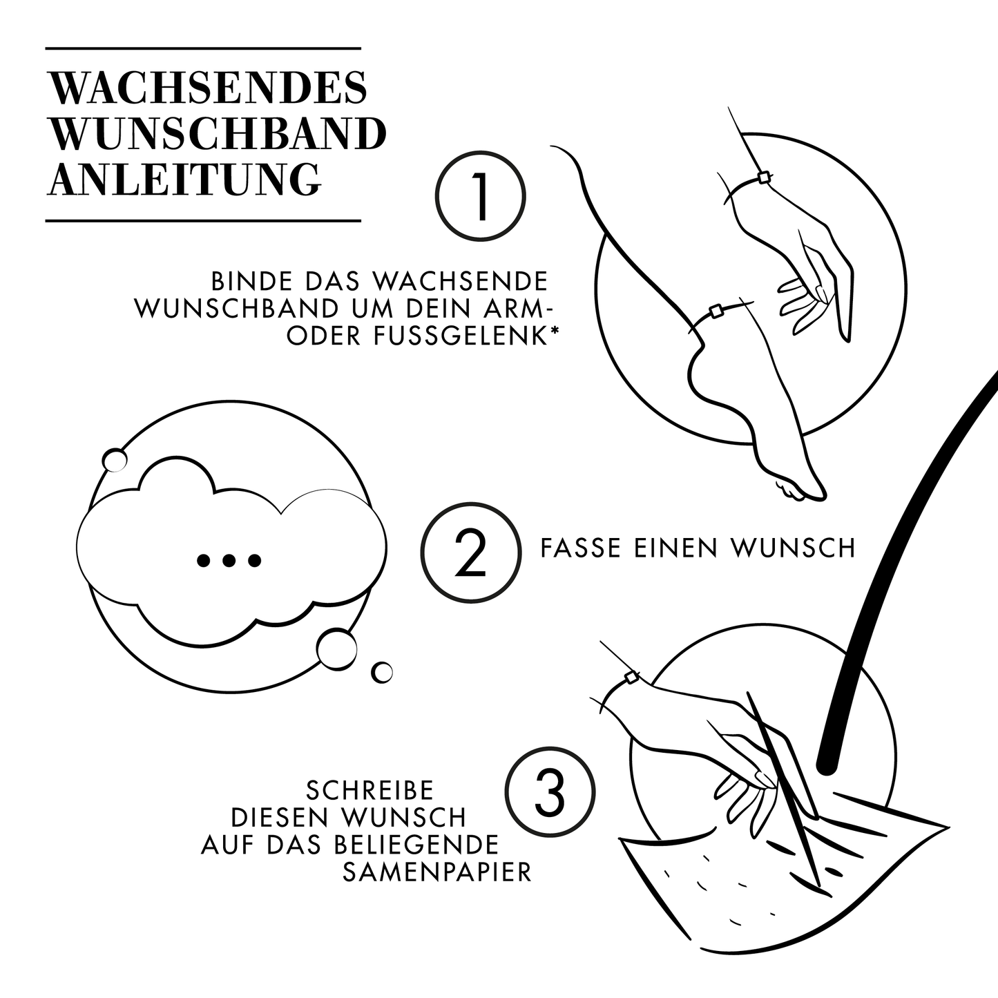 Wachsendes Wunschband (LAGERABVERKAUF)