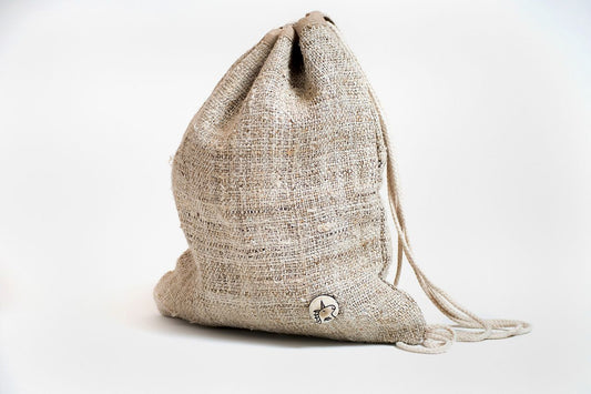 Turnbeutel aus handgewebtem Hanf (String Bag)