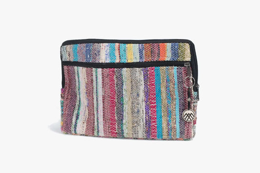 Laptop-Sleeve-aus-Recycle-Sari-ökologische Hanftasche Österreich