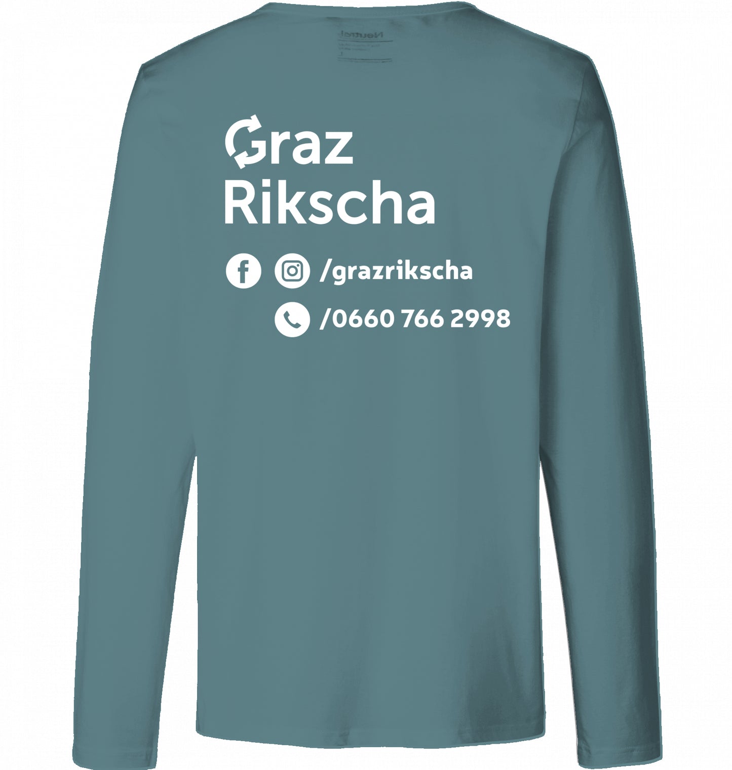 Graz Rickshaw Long Sleeve | Organic | 155 g/m² | Print on back