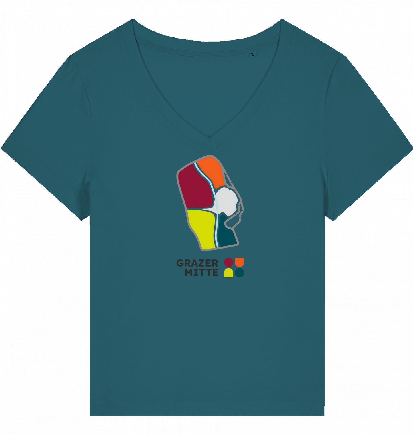 GM Lady T-Shirt | Organic | V-neck | Stanley/Stella | Stella Isla model with DTF premium print | Various colors