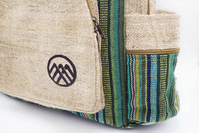 HH Rucksack RAMRI  – Hanfrucksack nachhaltig aus Nepal-grün-tasche
