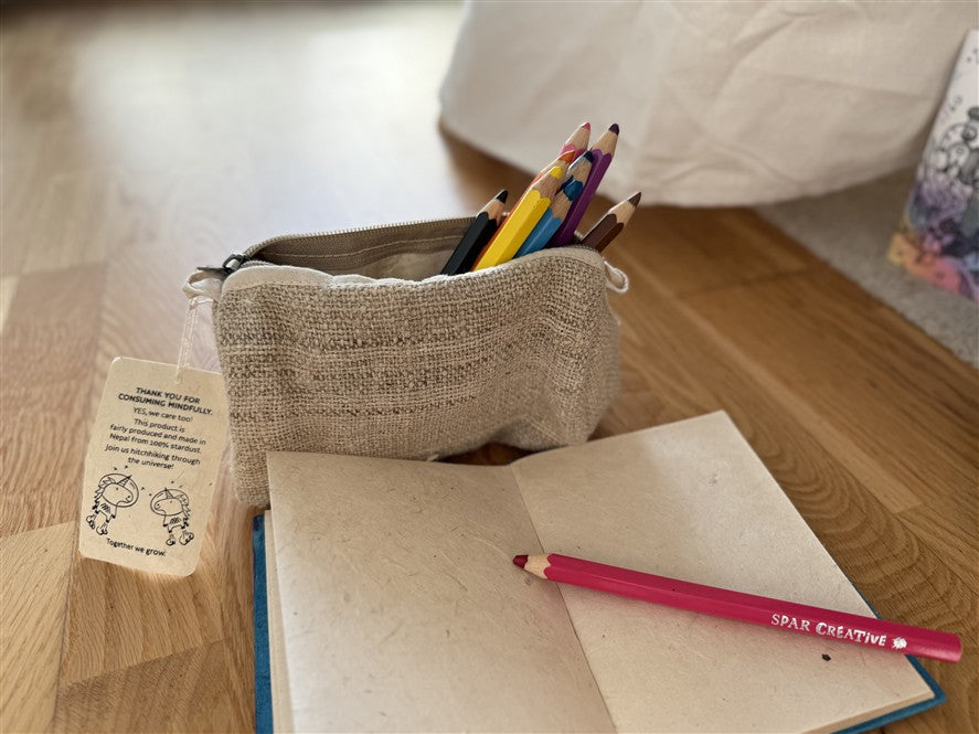 Nachhaltiges Hanf-Penal mit Reißverschluss | Kulturbeutel | Sortiertasche