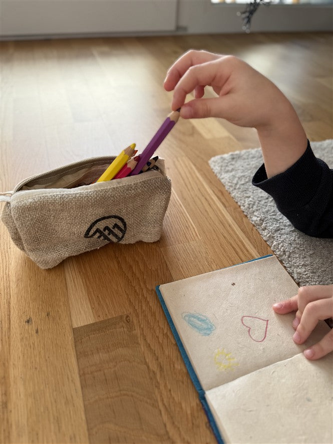 Nachhaltiges Hanf-Penal mit Reißverschluss | Kulturbeutel | Sortiertasche