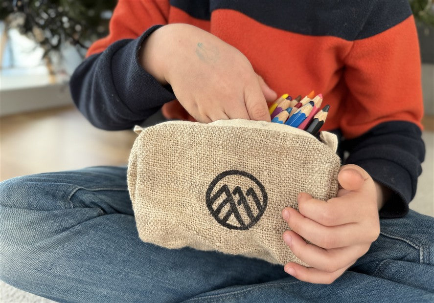 Nachhaltiges Hanf-Penal mit Reißverschluss | Kulturbeutel | Sortiertasche