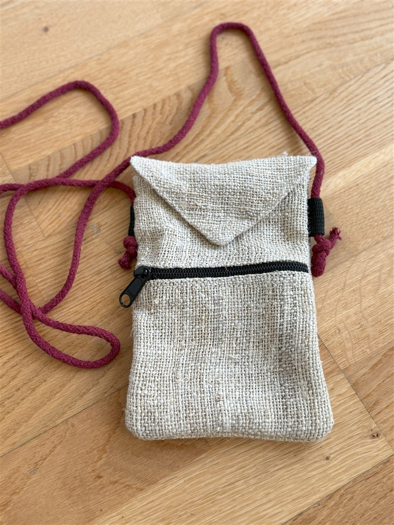 Handgefertigte Handytasche aus Hanf – Fair, Vegan & Nachhaltig | Smartphone Tasche Aus Nepal