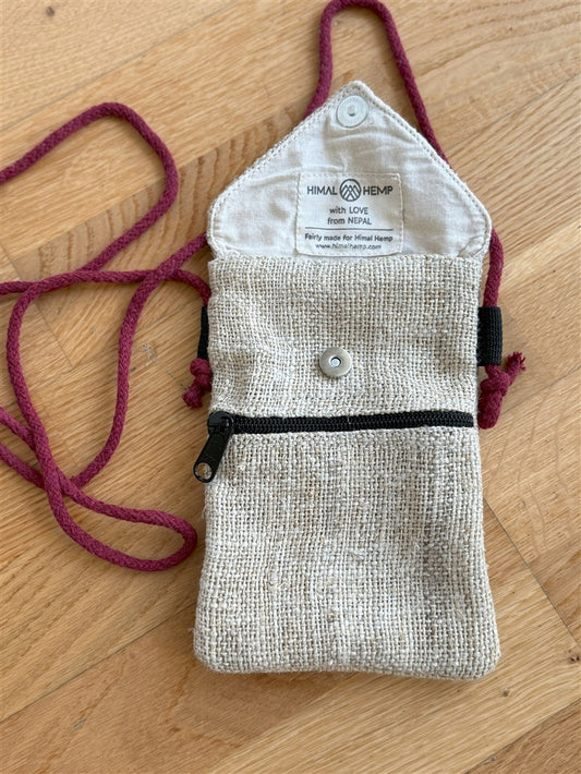 Handgefertigte Handytasche aus Hanf – Fair, Vegan & Nachhaltig | Smartphone Tasche Aus Nepal
