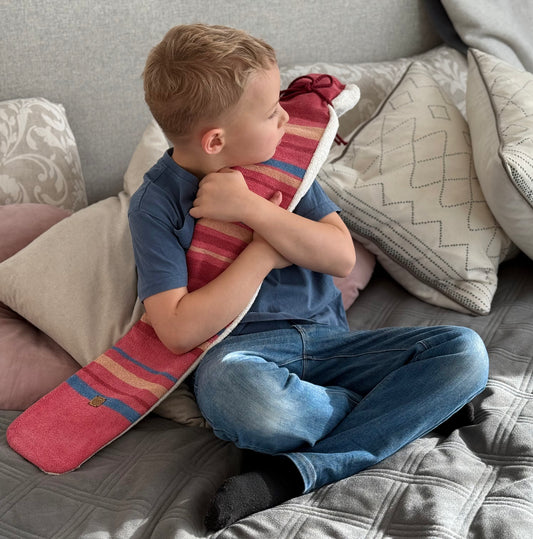 Vegane Wärmewurst UPCYCLE XXL: Lange Wärmflasche 80cm 2,5l