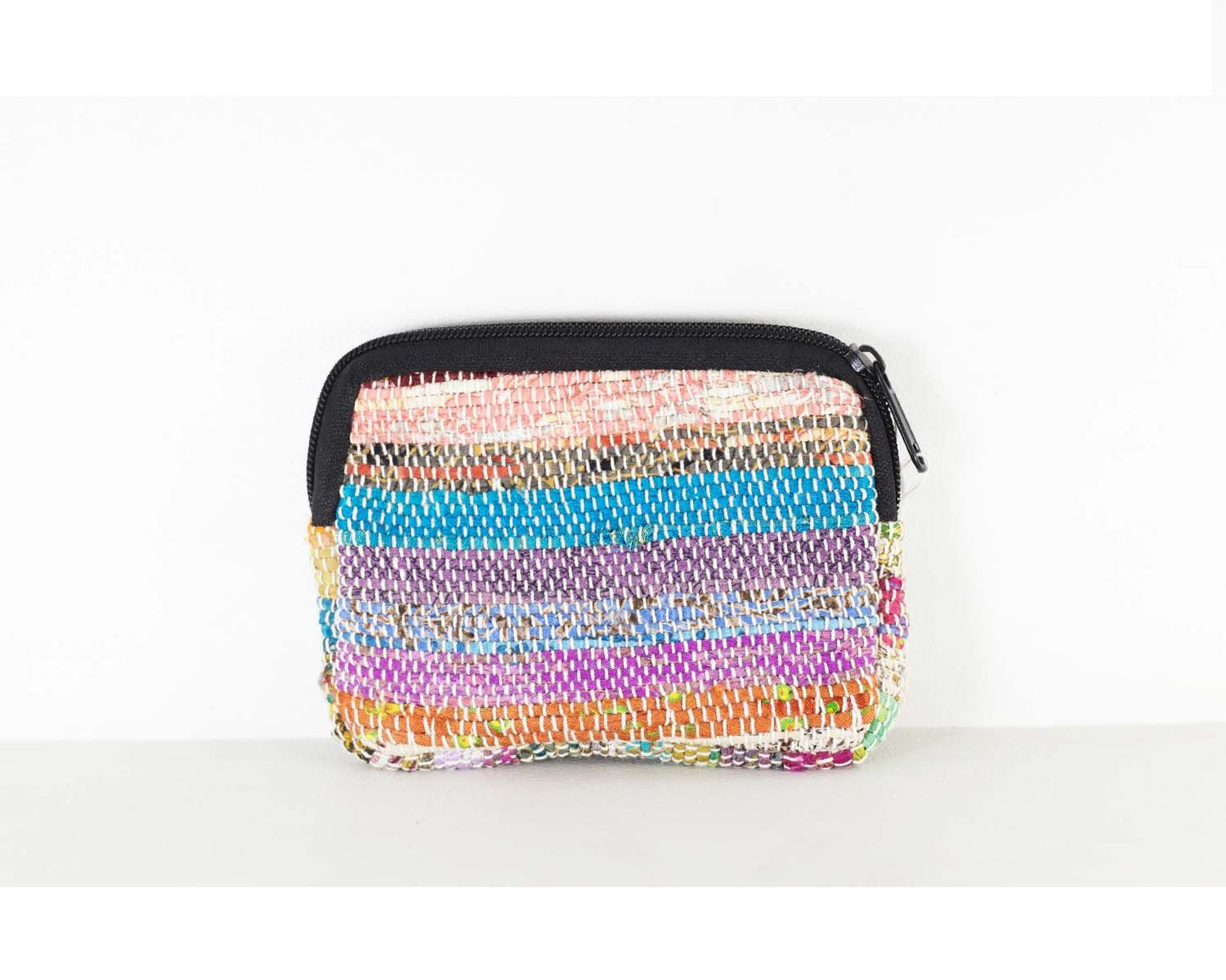 Geldbörse / Mini-Täschchen mit Zipper aus Recycle Sari - verschiedene Größen