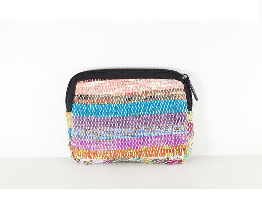 Geldbörse / Mini-Täschchen mit Zipper aus Recycle Sari - verschiedene Größen