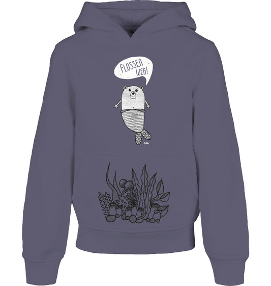 Kids´ Bio Hoodie mit Bauchtasche | FLOSSEN WEG | Neutral