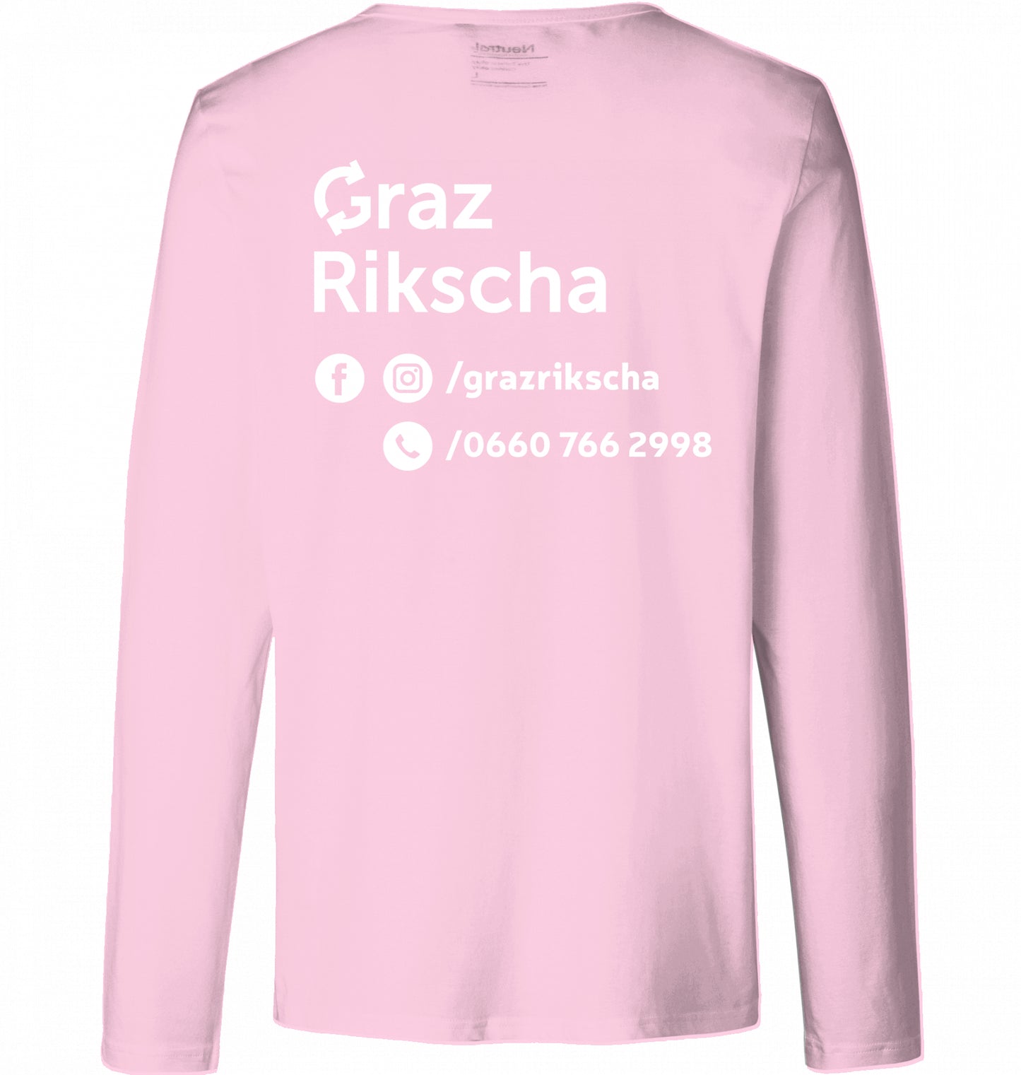 Graz Rickshaw Long Sleeve | Organic | 155 g/m² | Print on back