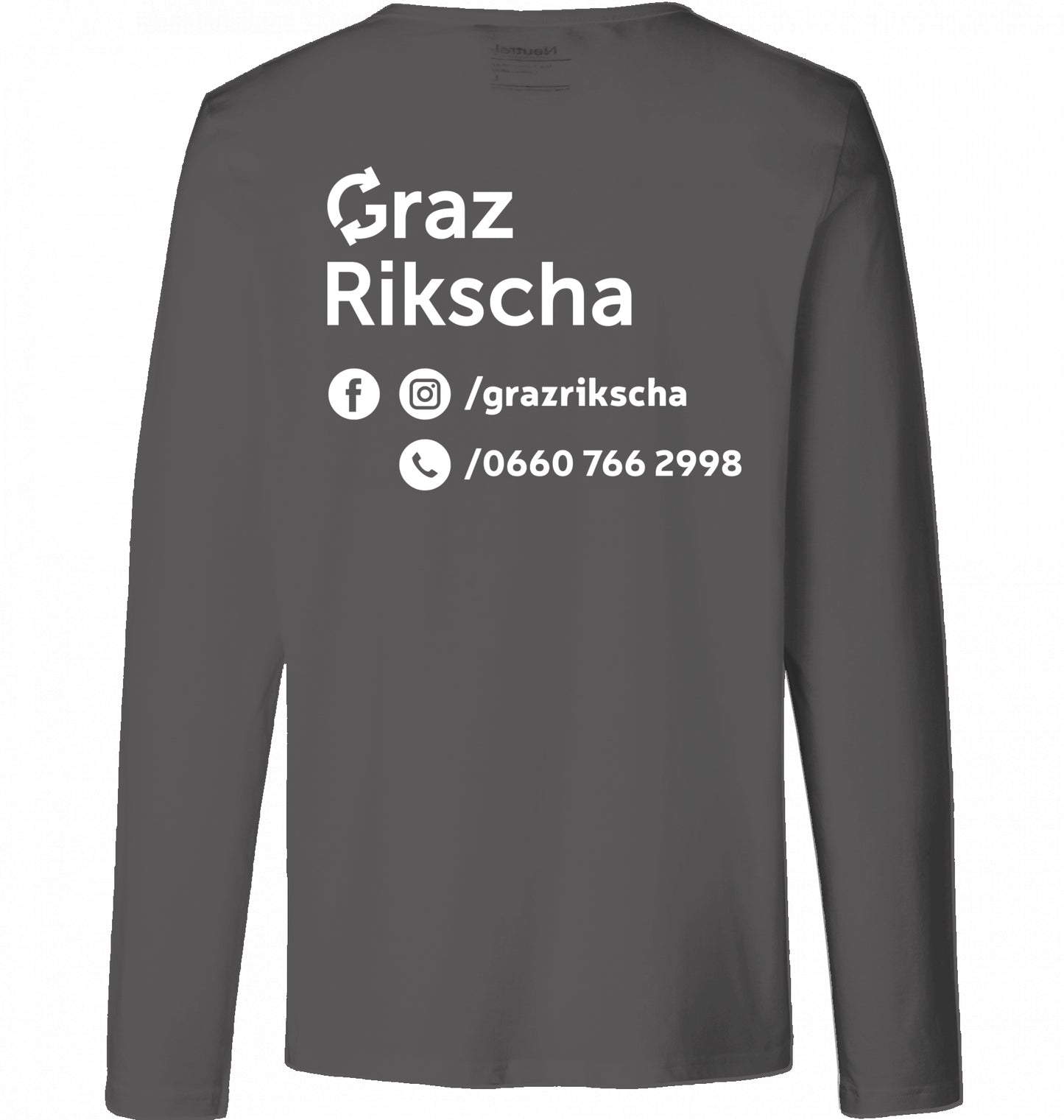 Graz Rickshaw Long Sleeve | Organic | 155 g/m² | Print on back