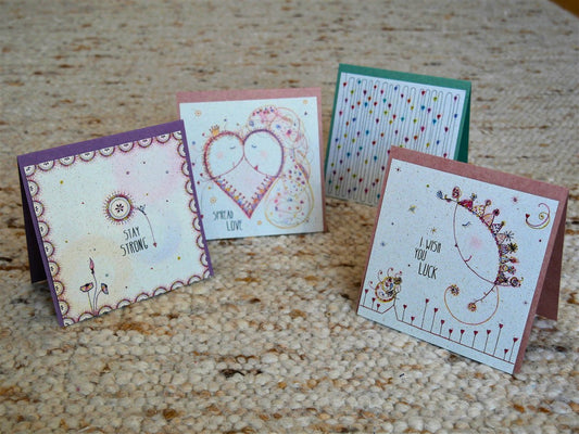 Artbubbles Graspapier Grußkarte + Faltkarte