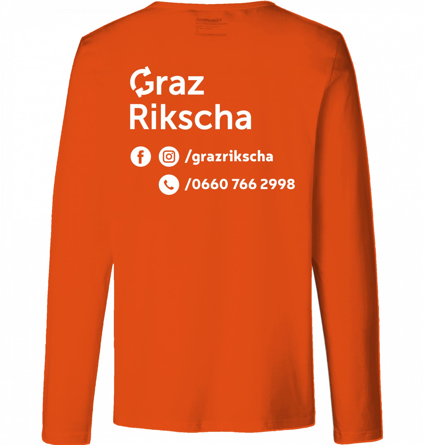 Graz Rickshaw Long Sleeve | Organic | 155 g/m² | Print on back
