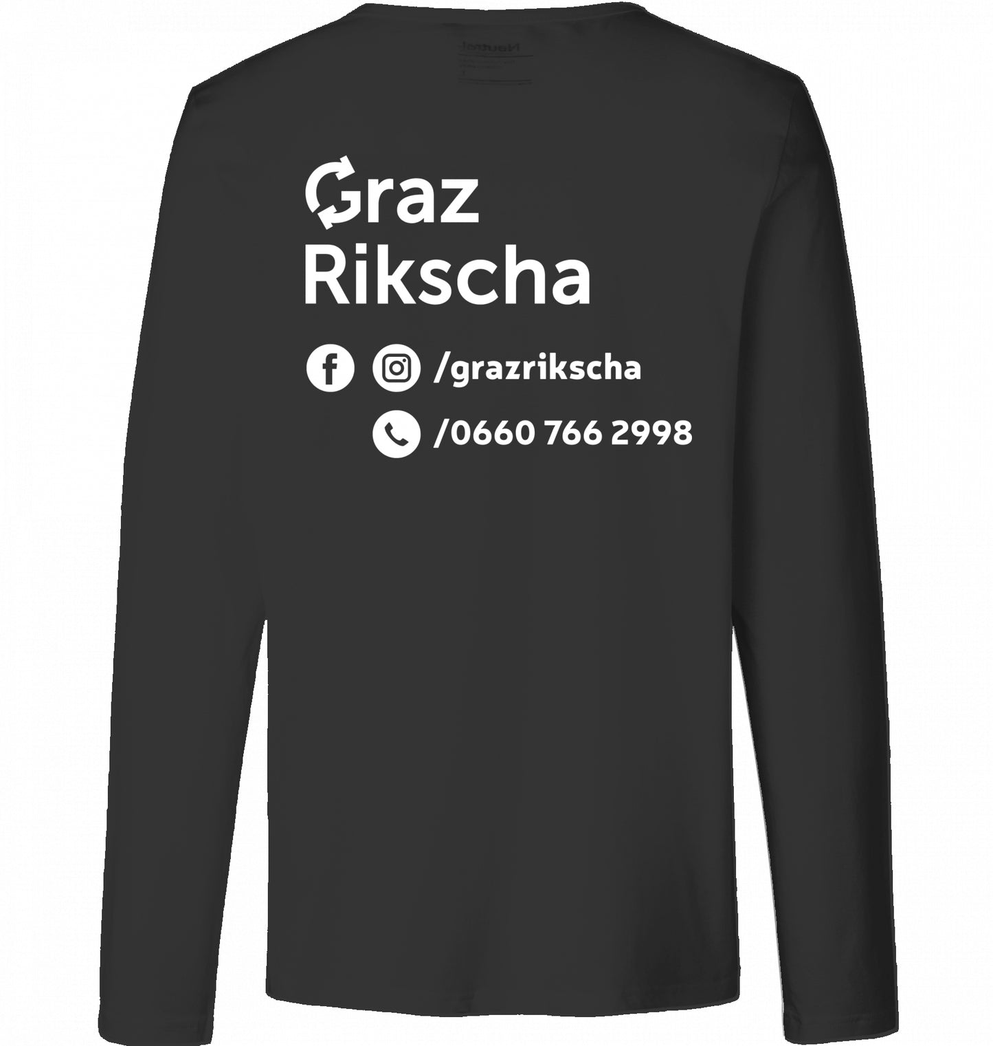 Graz Rickshaw Long Sleeve | Organic | 155 g/m² | Print on back