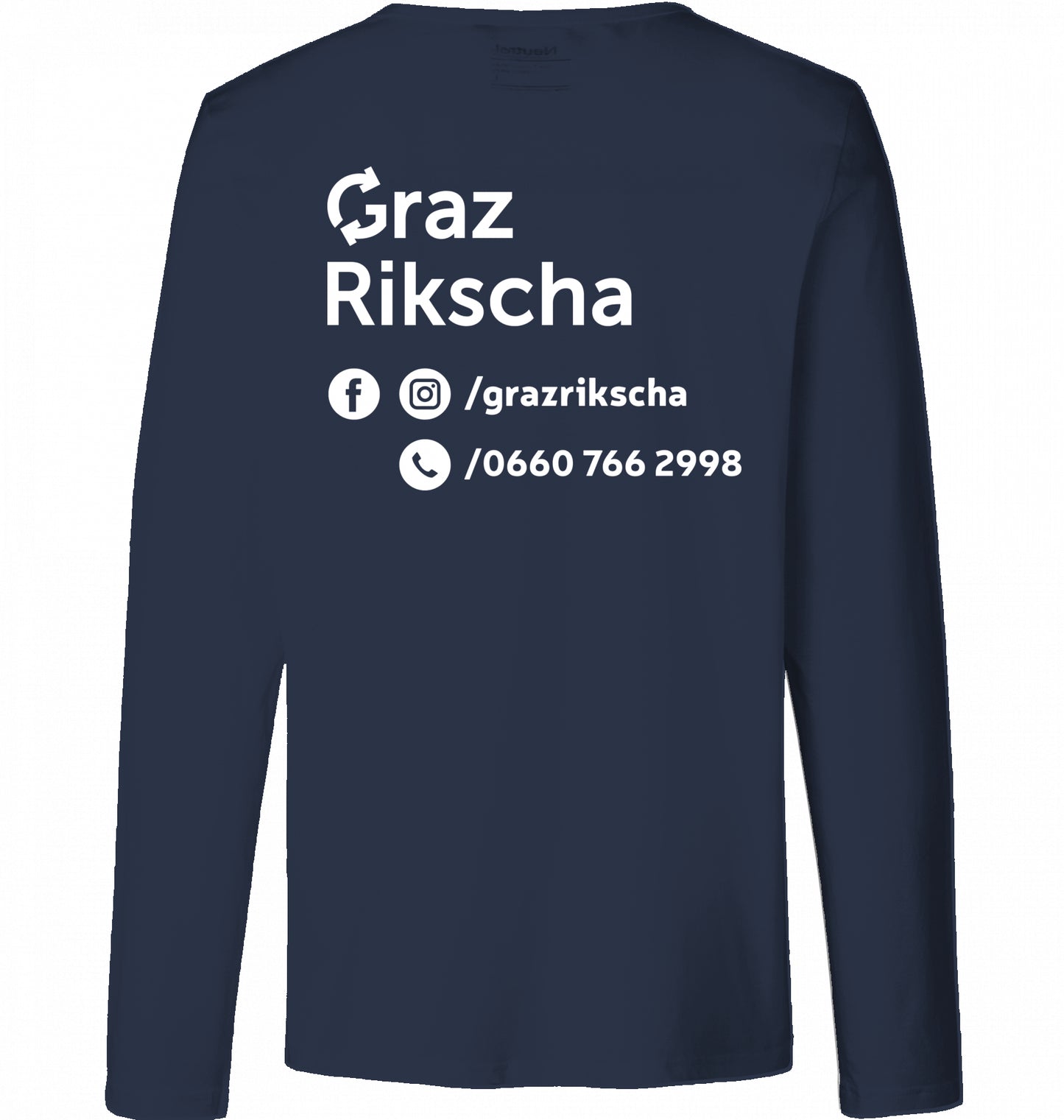 Graz Rickshaw Long Sleeve | Organic | 155 g/m² | Print on back