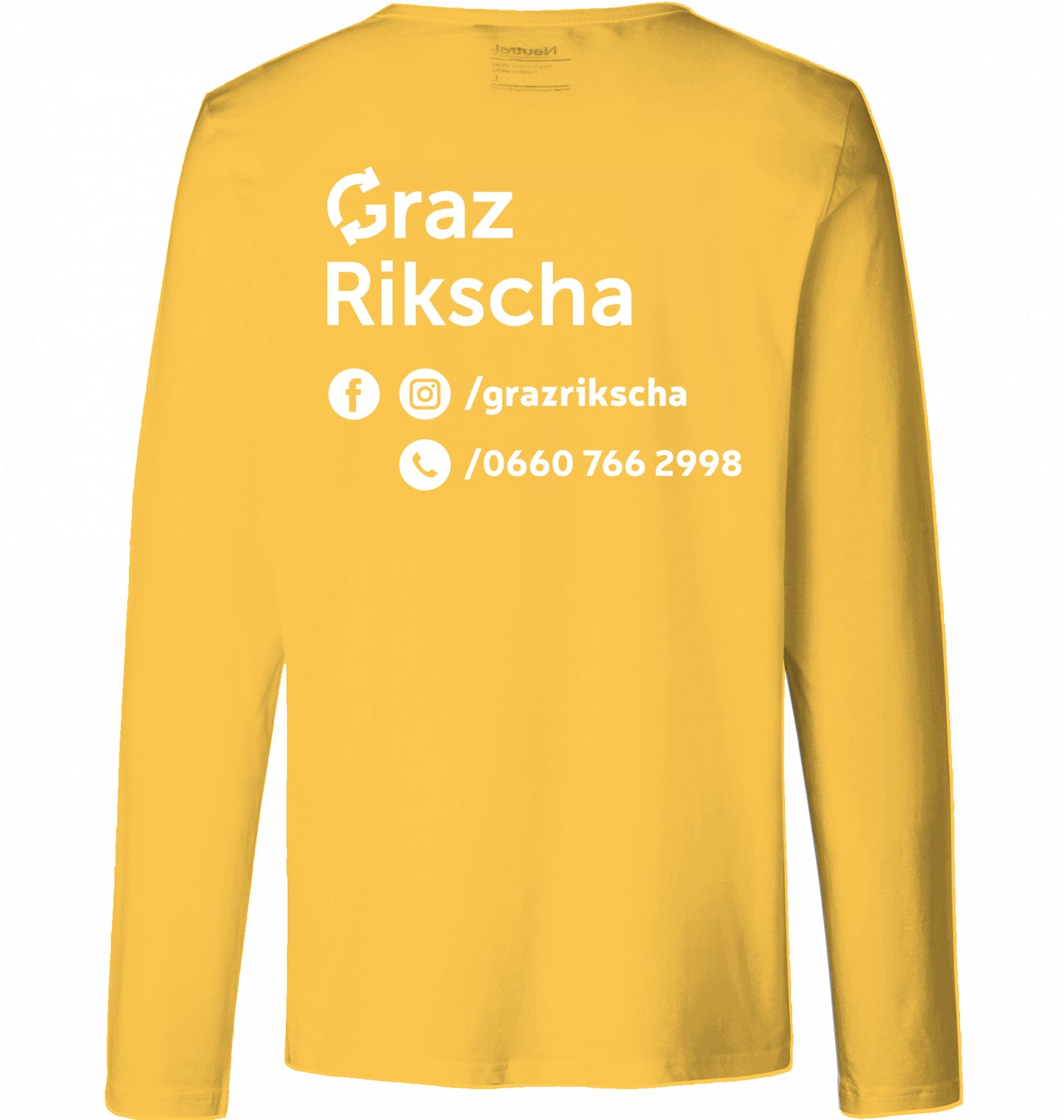 Graz Rickshaw Long Sleeve | Organic | 155 g/m² | Print on back